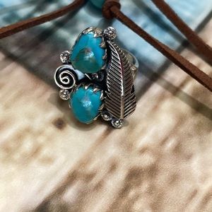 🎉SALE🎉Native American Kingman blue Mojave turquoise ring
